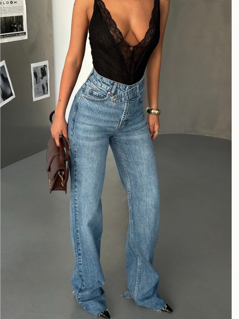 High-Rise Piral Blue Jeans - Classic Light Wash